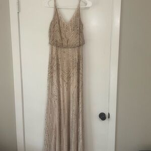 BHLDN Fidelia Beaded Sequin maxi dress